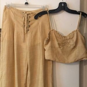 COPY - Gingham crop top with wide leg pants 2 pie…
